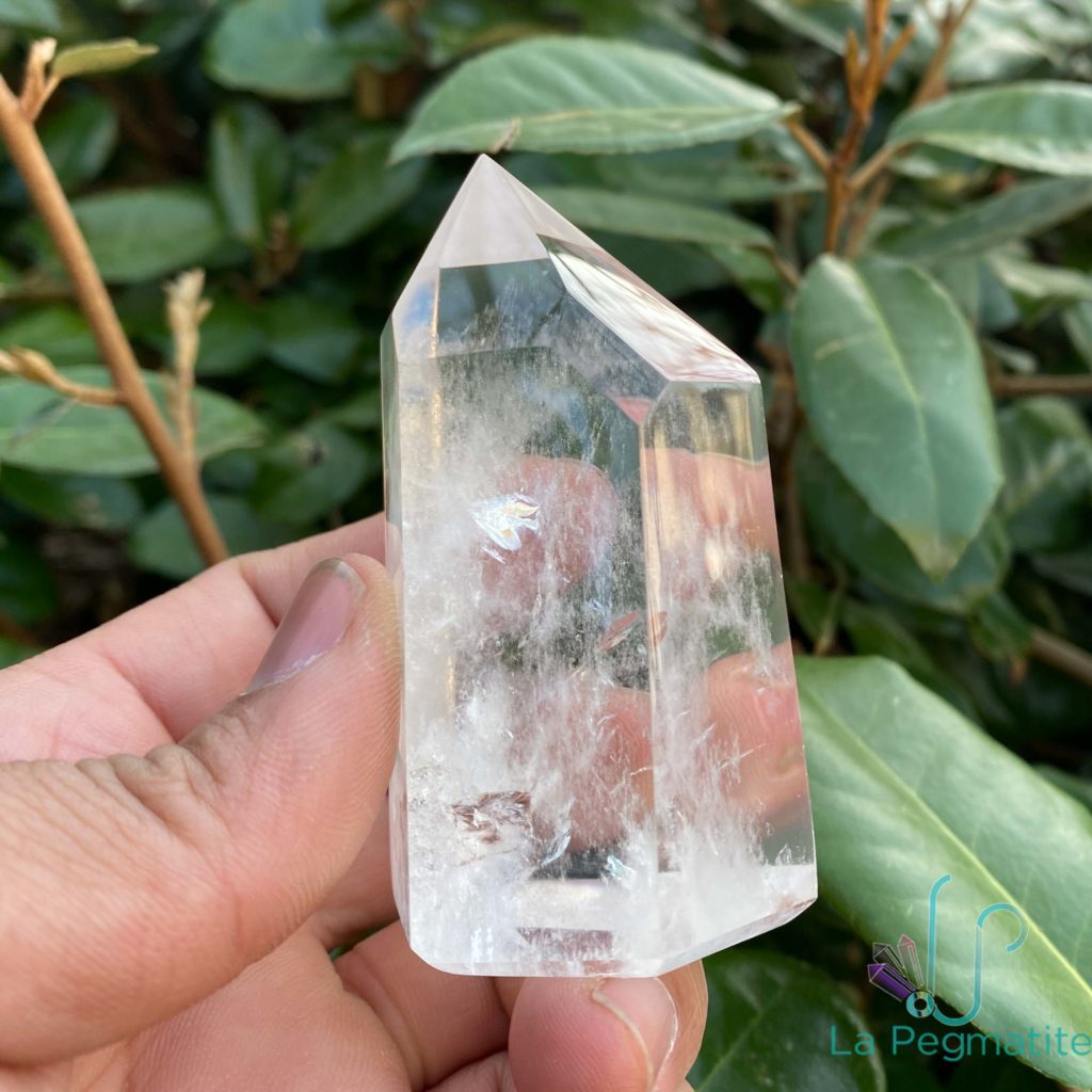 Pointe de cristal de roche limpide 5 cm - Terra Mater